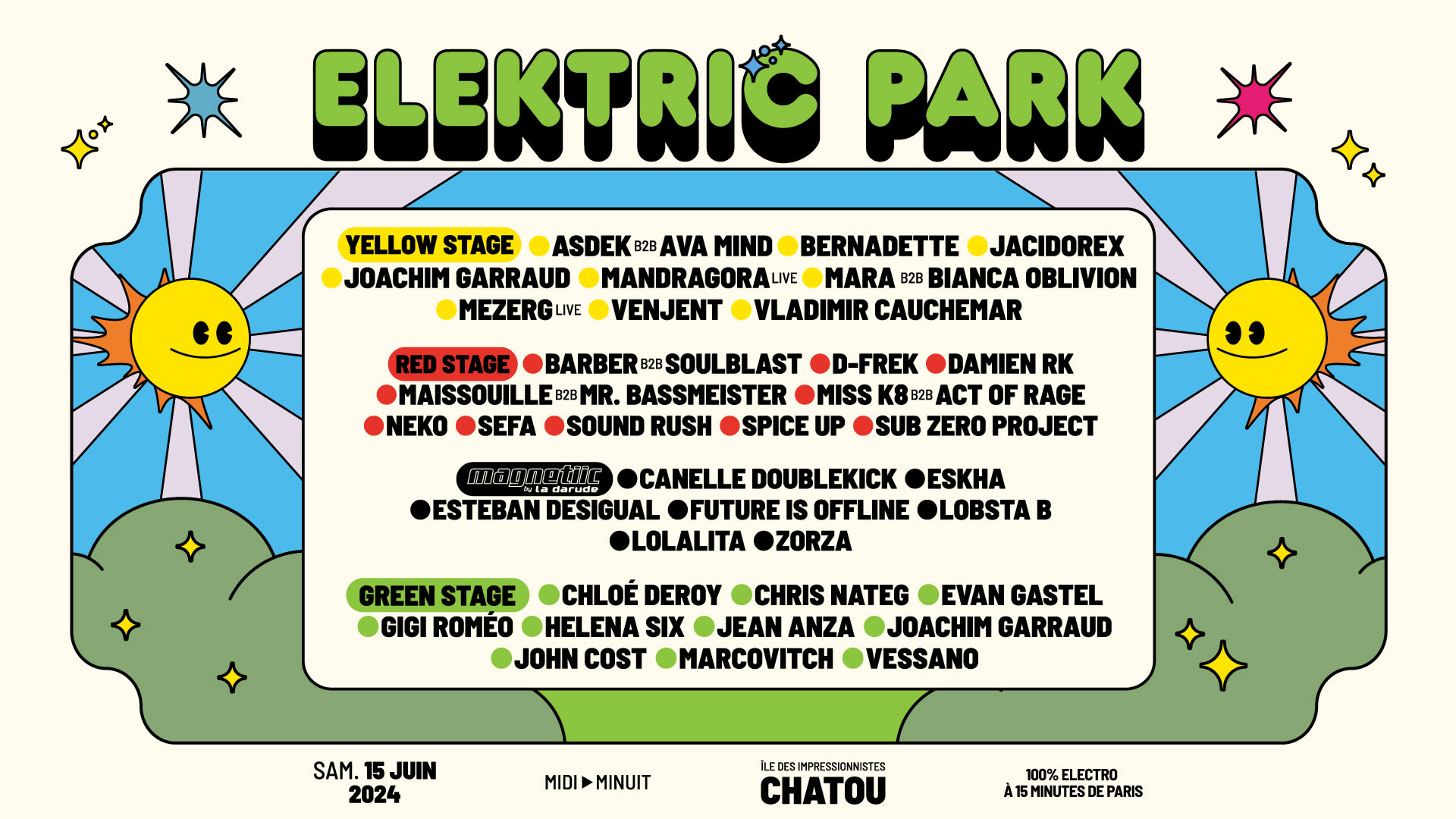Elektric Park : Samedi 15 Juin 2024 Cover