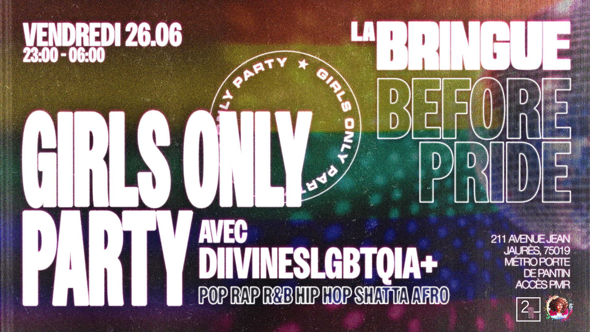 Before Pride Girls Only - La Bringue X Diivines Lgbtqia+ Cover
