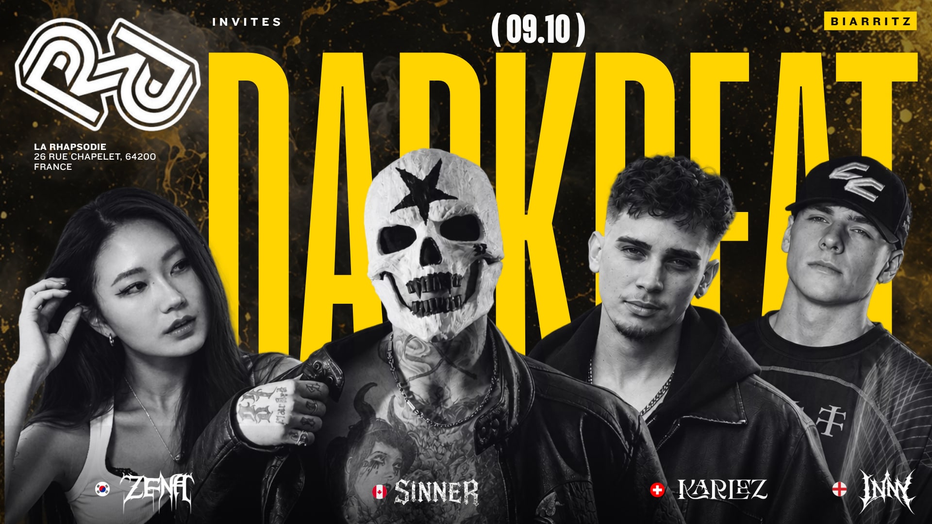 Darkbeat Invite : Sinner • Inny • Karlez • Zena • Who I Am Cover