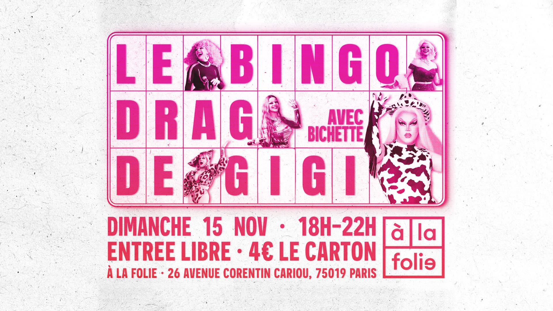 Bingo Drag De Gigi Von Dredee À La Folie! Avec Bichette! Cover