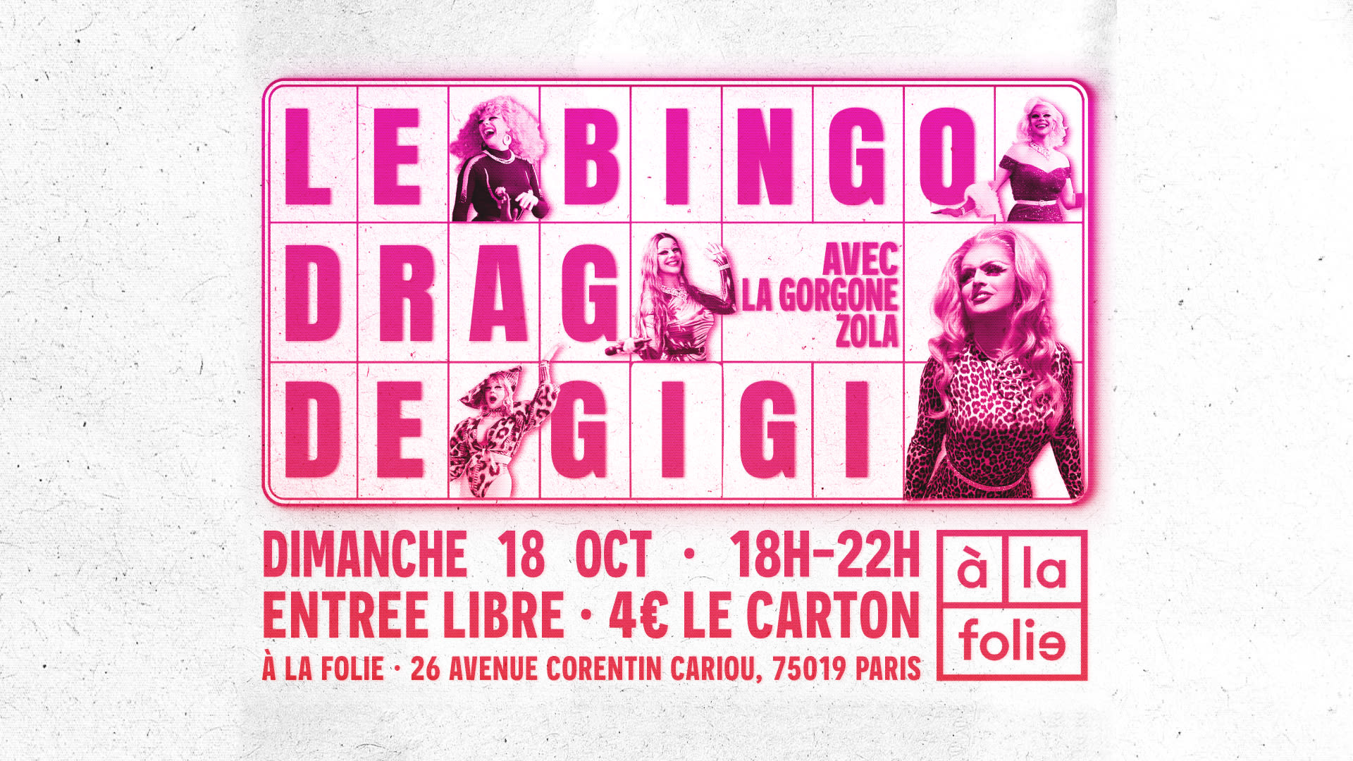Bingo Drag De Gigi À La Folie! Avec La Gorgone Zola Cover