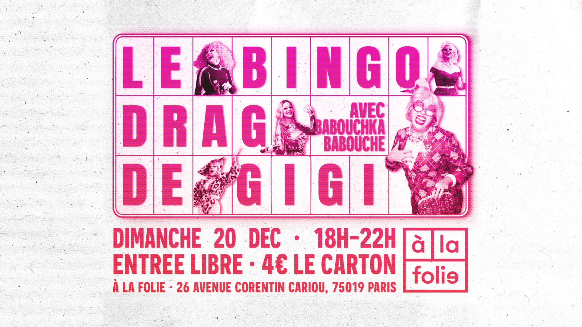 Bingo Drag De Noel De Gigi À La Folie! Avec Babouche! Cover