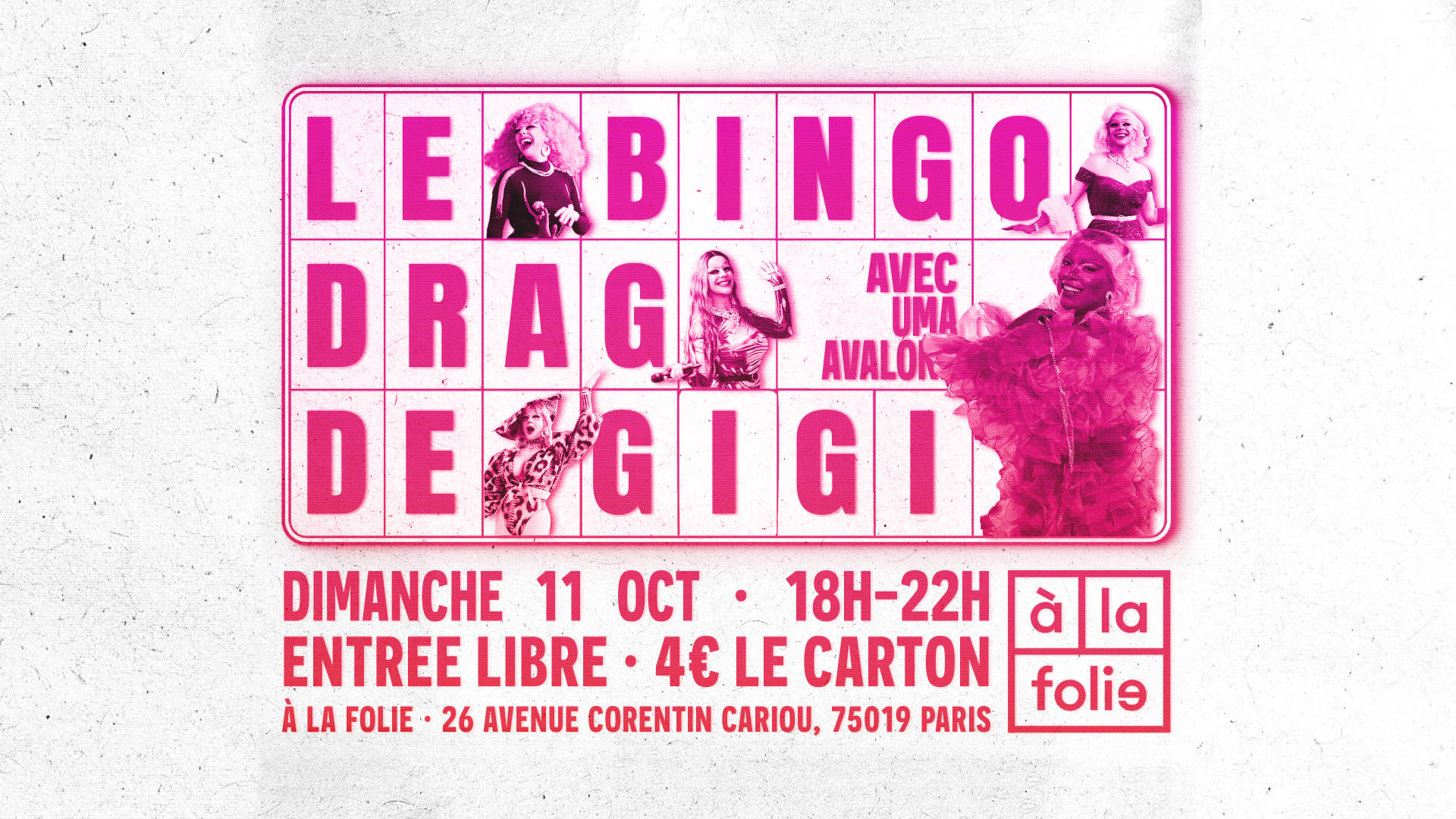 Bingo Drag De Gigi Von Dredee À La Folie! Avec Uma Avalone Cover