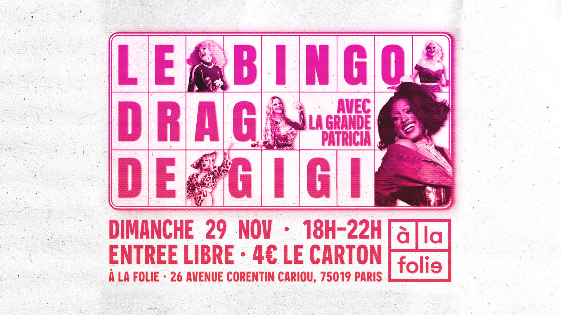 Bingo Drag De Gigi Von Dredee À La Folie! Avec Patricia! Cover