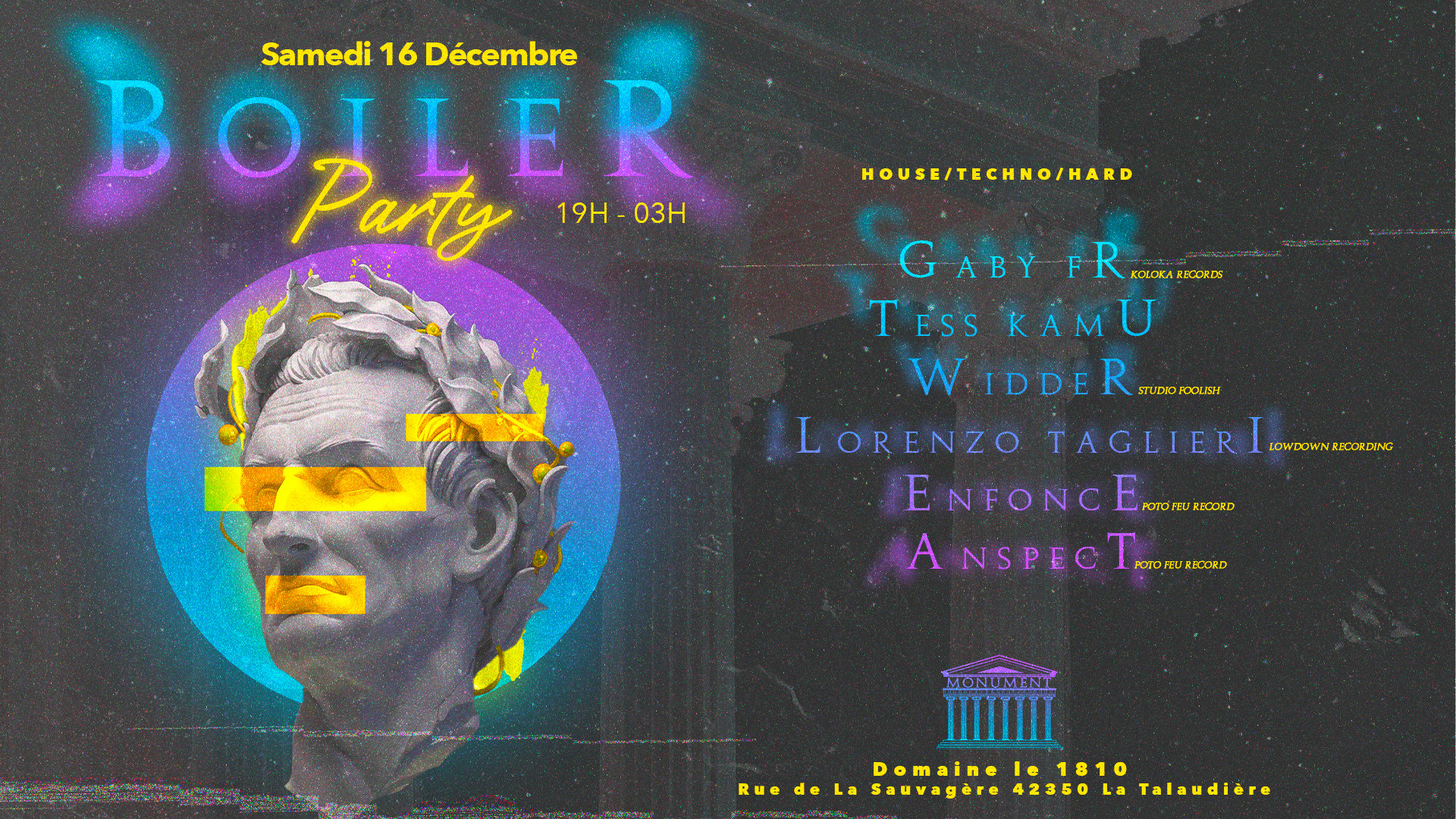 Monument Event Boiler Party Cover