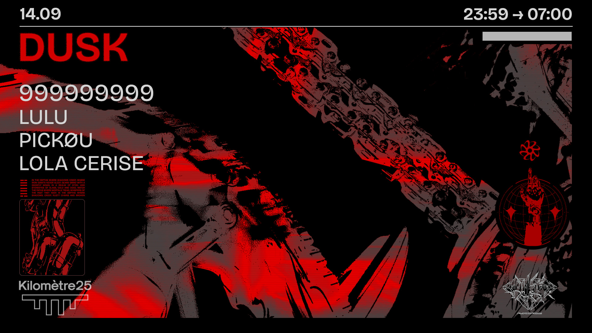 Dusk X Km25 : 999999999, Lulu, Pickøu, Lola Cerise Cover