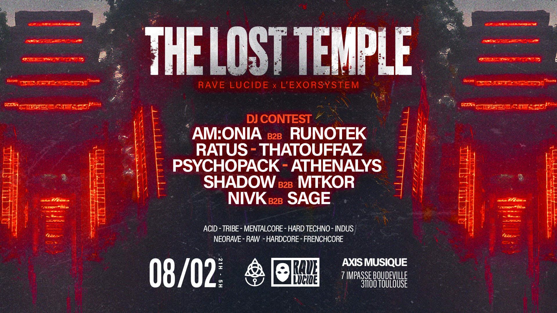 Rave Lucide X L'exorsystem - The Lost Temple Cover