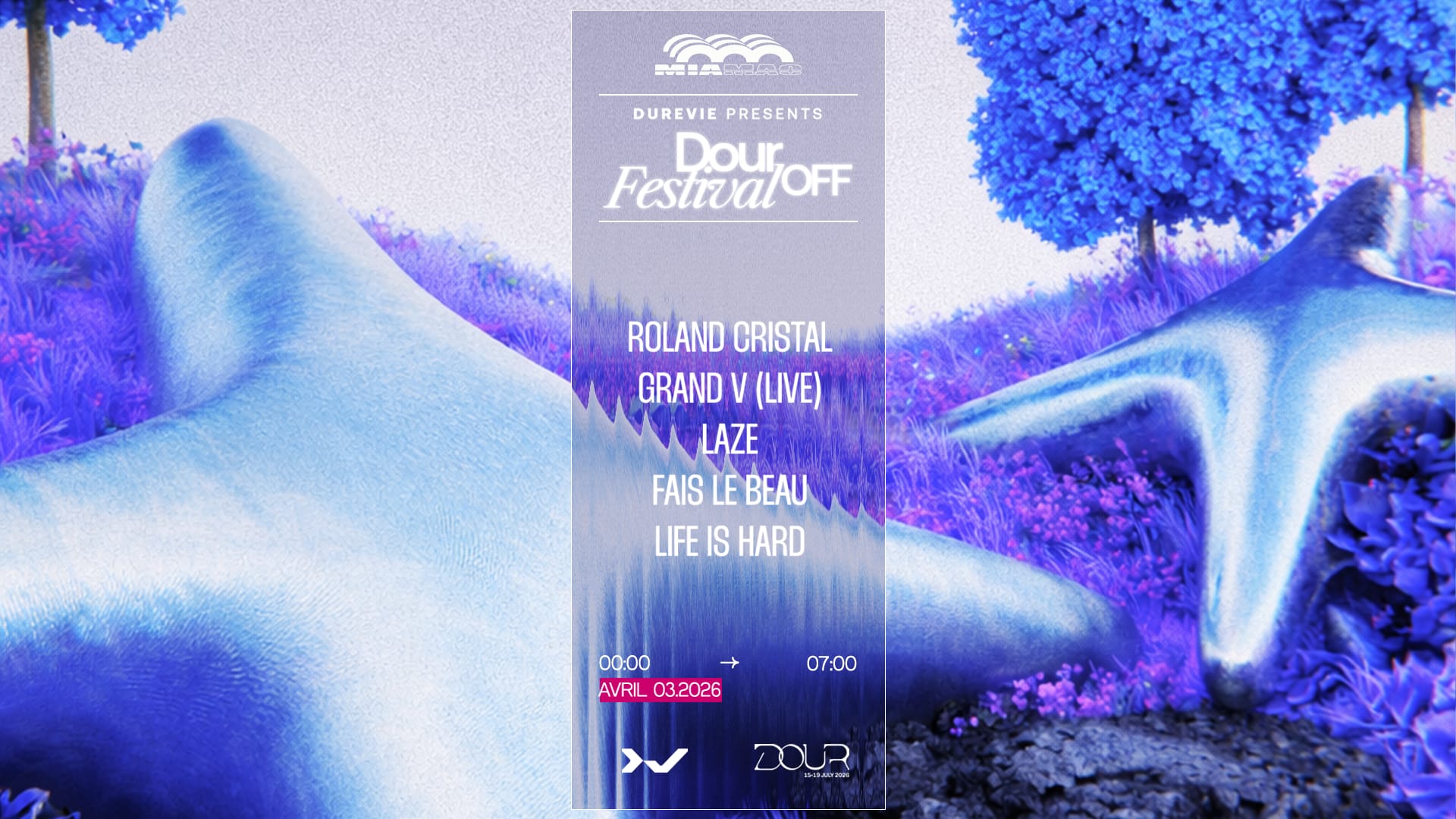 Dour Festival X Dure Vie : Roland Cristal, Grand V & More Cover