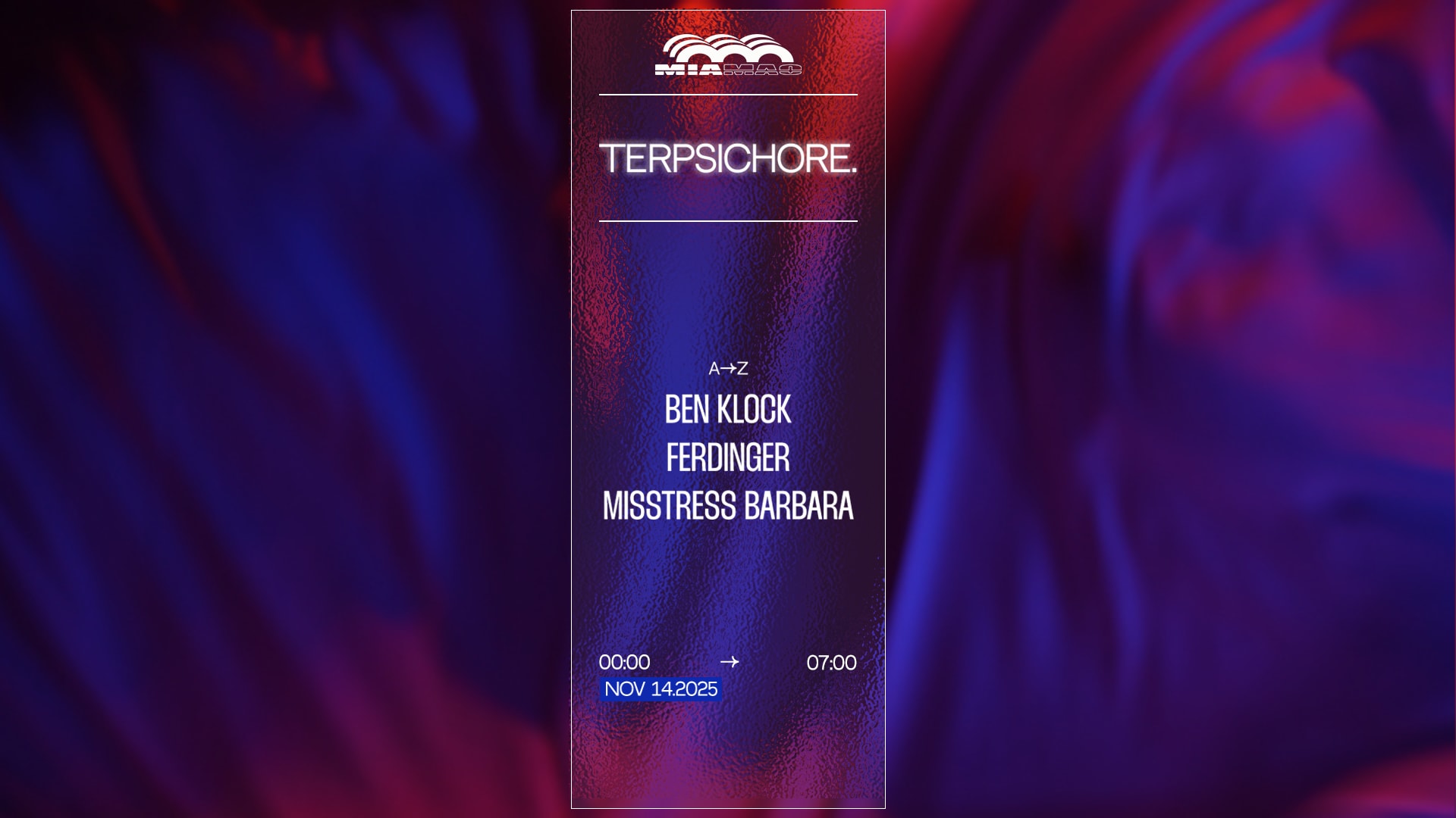 Terpsichore : Ben Klock, Misstress Barbara, Ferdinger Cover