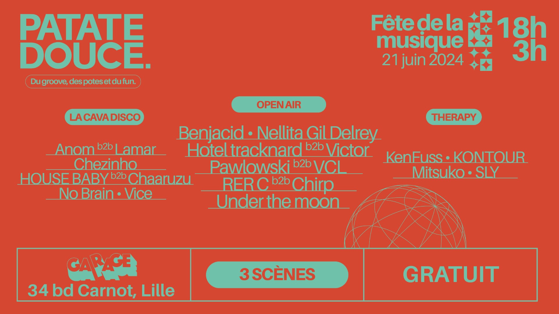 Patate Douce Présente Sa Fête De La Musique 2024 Cover