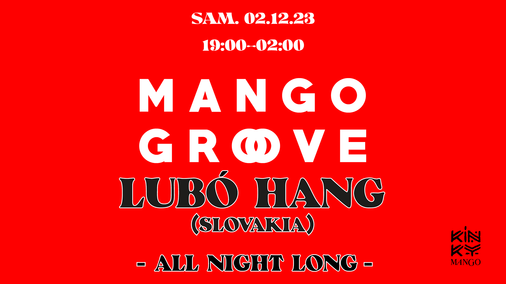 Mango Groove @ Kinky Mango W/ Lubó Hang - 02.12.2023 Cover