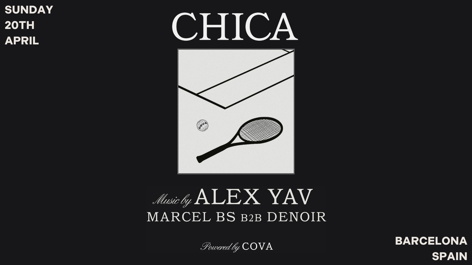 Cova Tennis After Party Presents : Alex Yav Cover