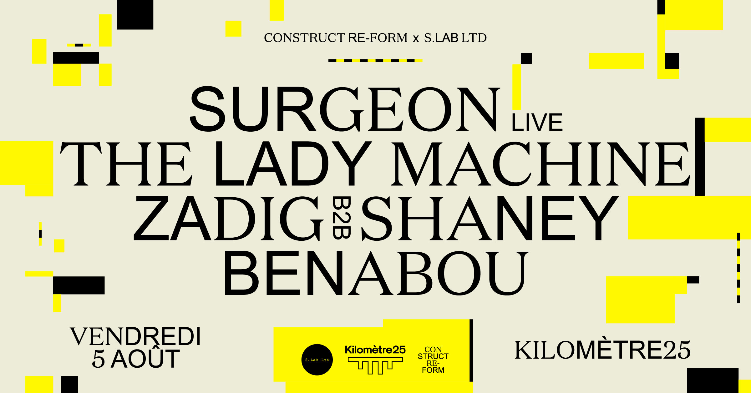 Construct Re-Form & S.Lab Ltd : Surgeon Live, The Lady Machine & More Cover