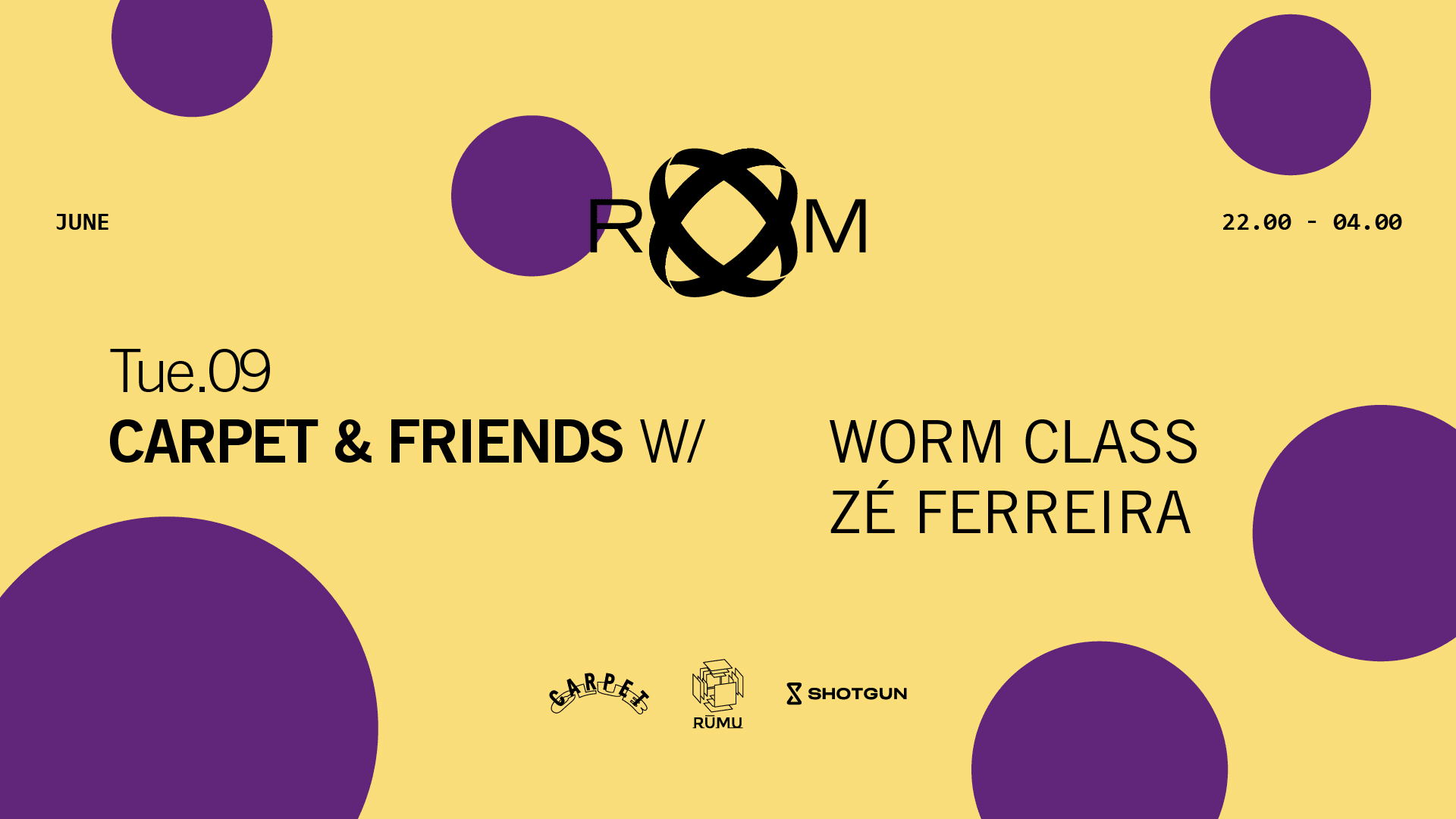 Room: Carpet & Friends W/ Worm Class, Zé Ferreira Cover