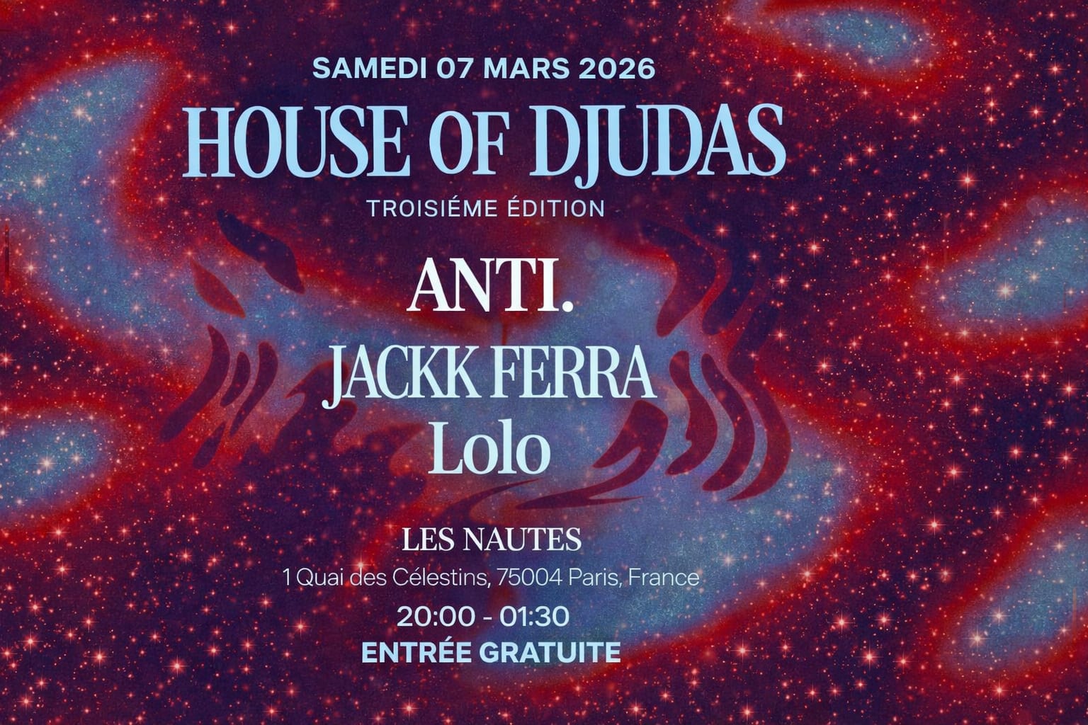 House Of Djudas W/ Jackk Ferra, Lolo, Anti. Cover