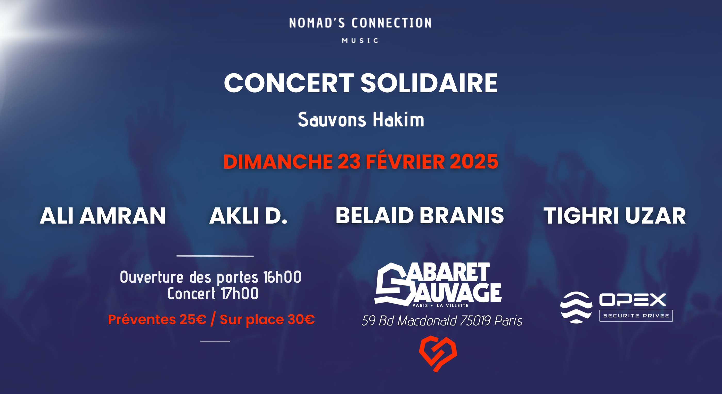 Concert Solidaire - Sauvons Hakim Cover