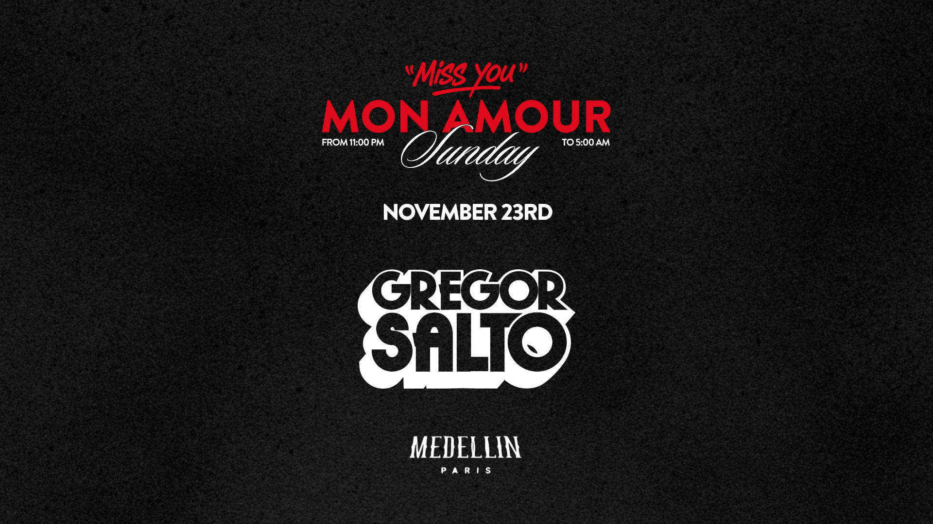 Miss You Mon Amour W/ Gregor Salto Cover
