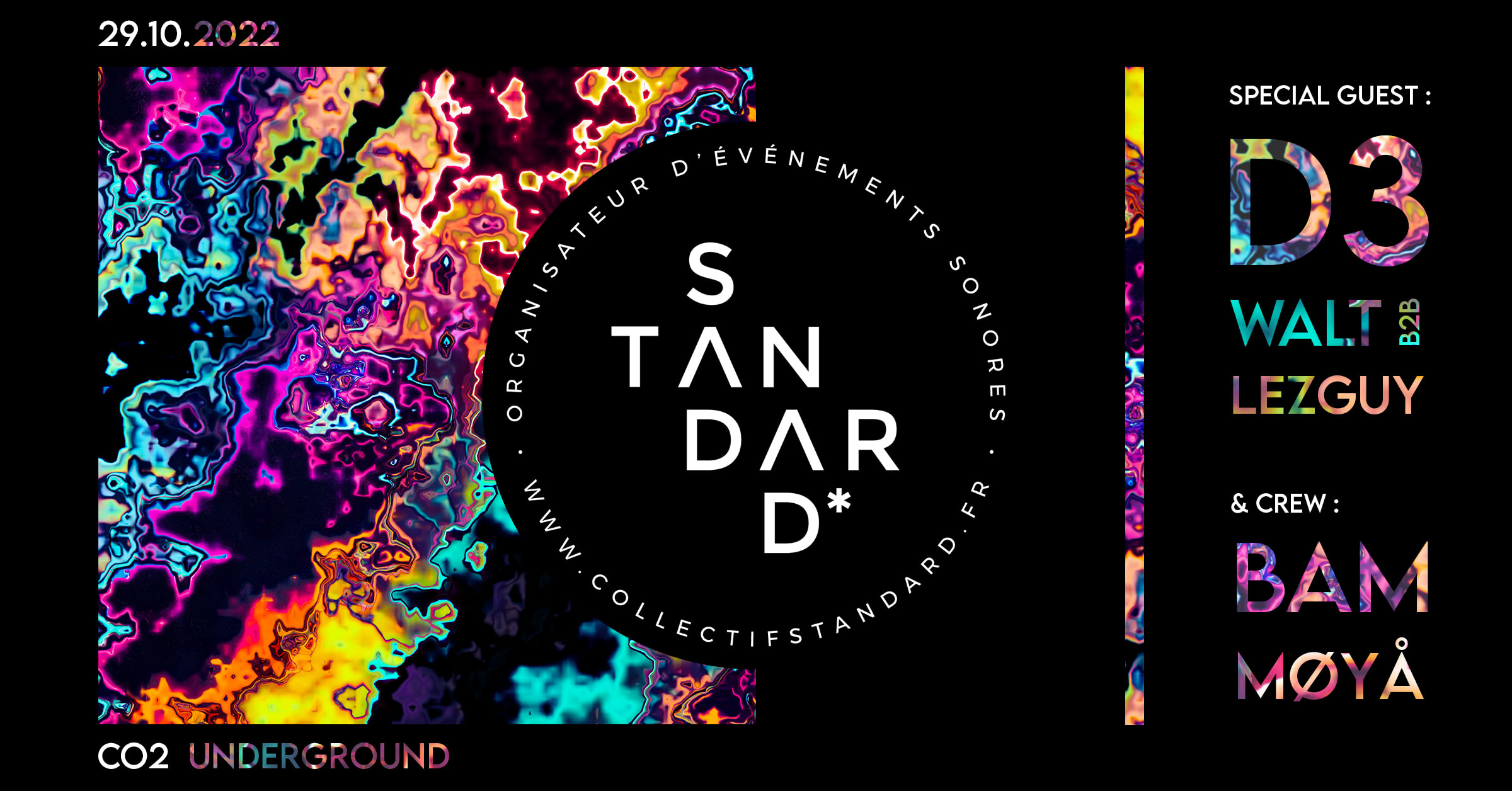 La Standard // Co²underground ◢ D3 : Walt B2b Lezguy, Bam, Møyå ◣ Cover
