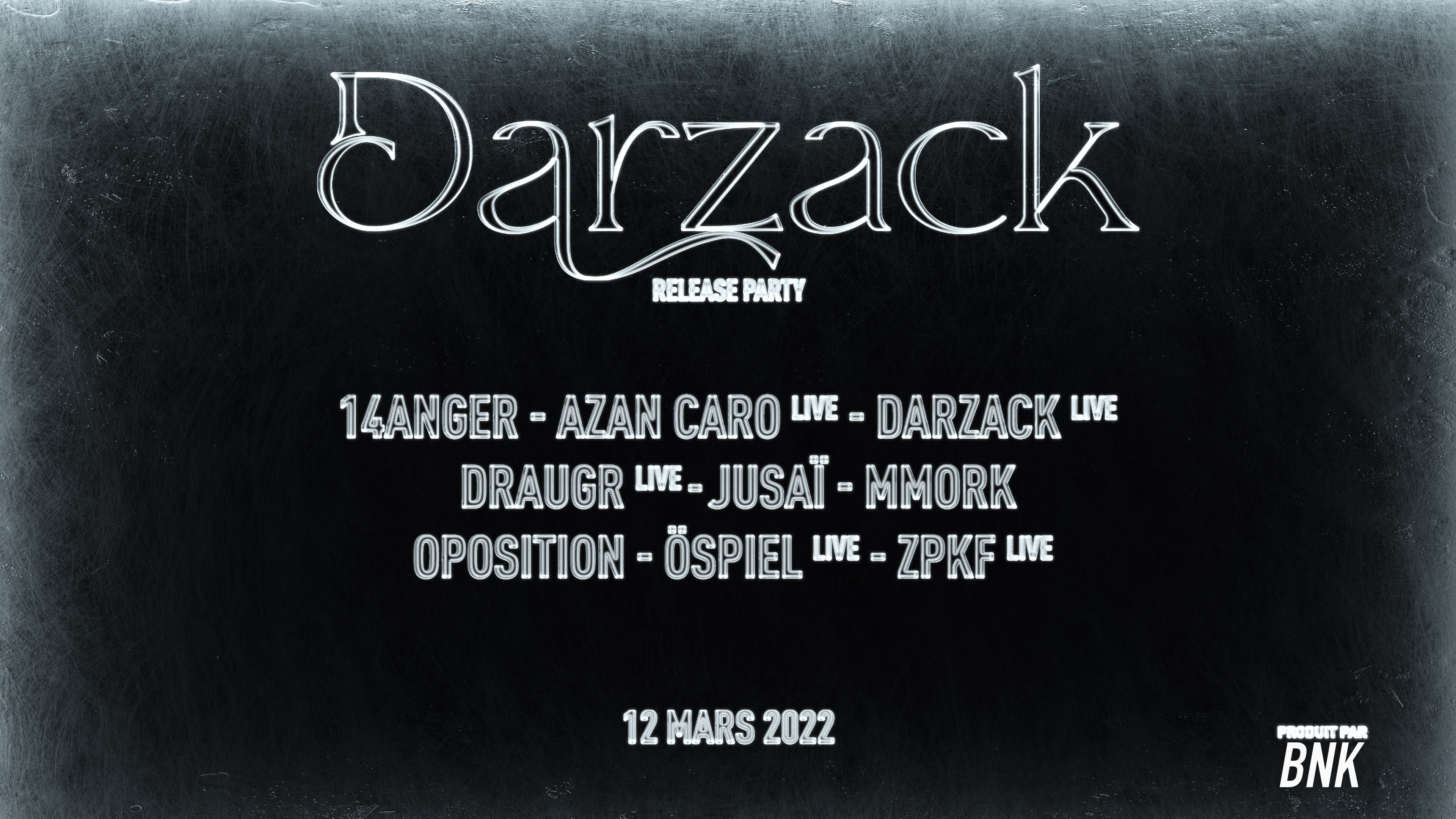 Darzack Release Party Cover