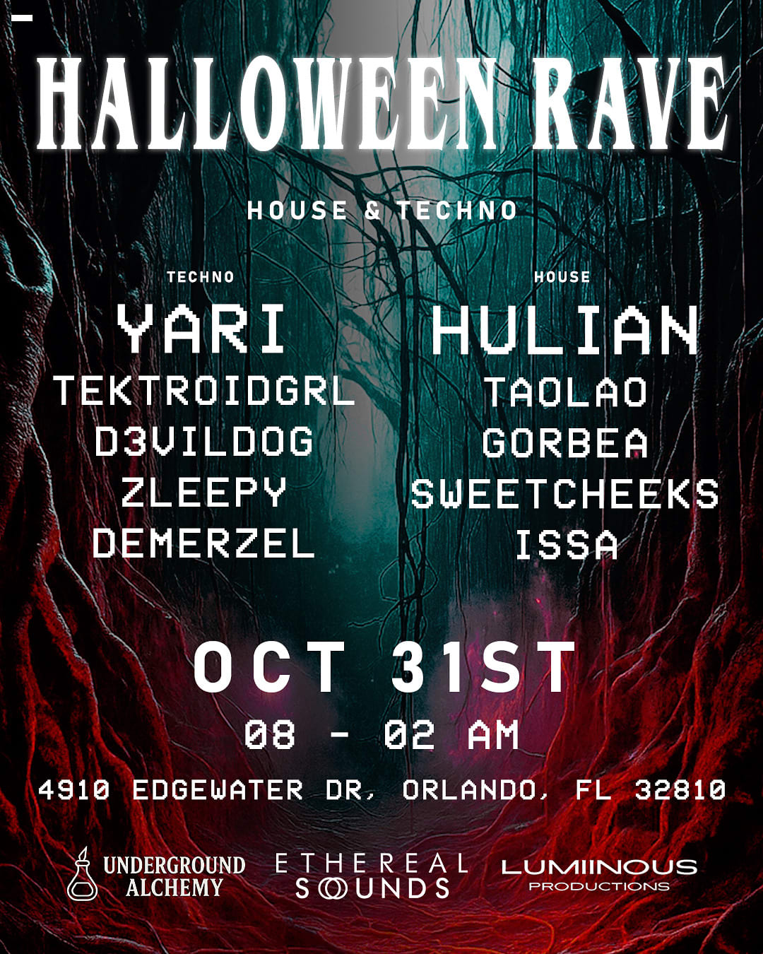 10/31 Halloween Rave Techno X House Cover