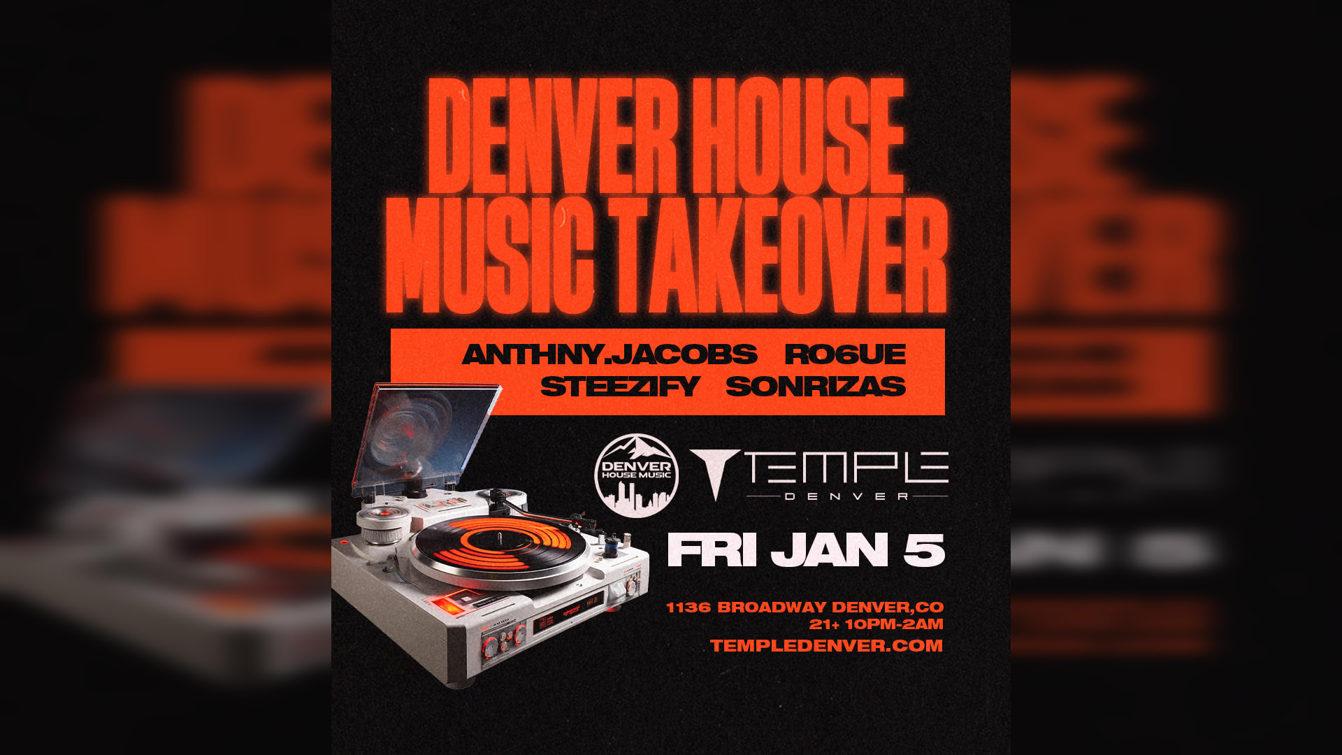 Denver House Music Takeover At Temple Cover
