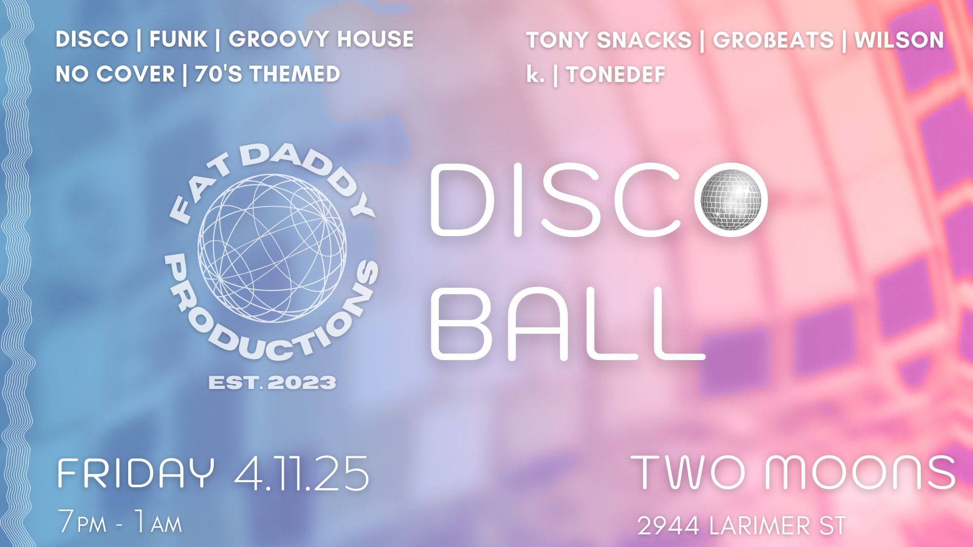 Fat Daddy Productions Presents: The Fat Daddy Disco Ball Cover