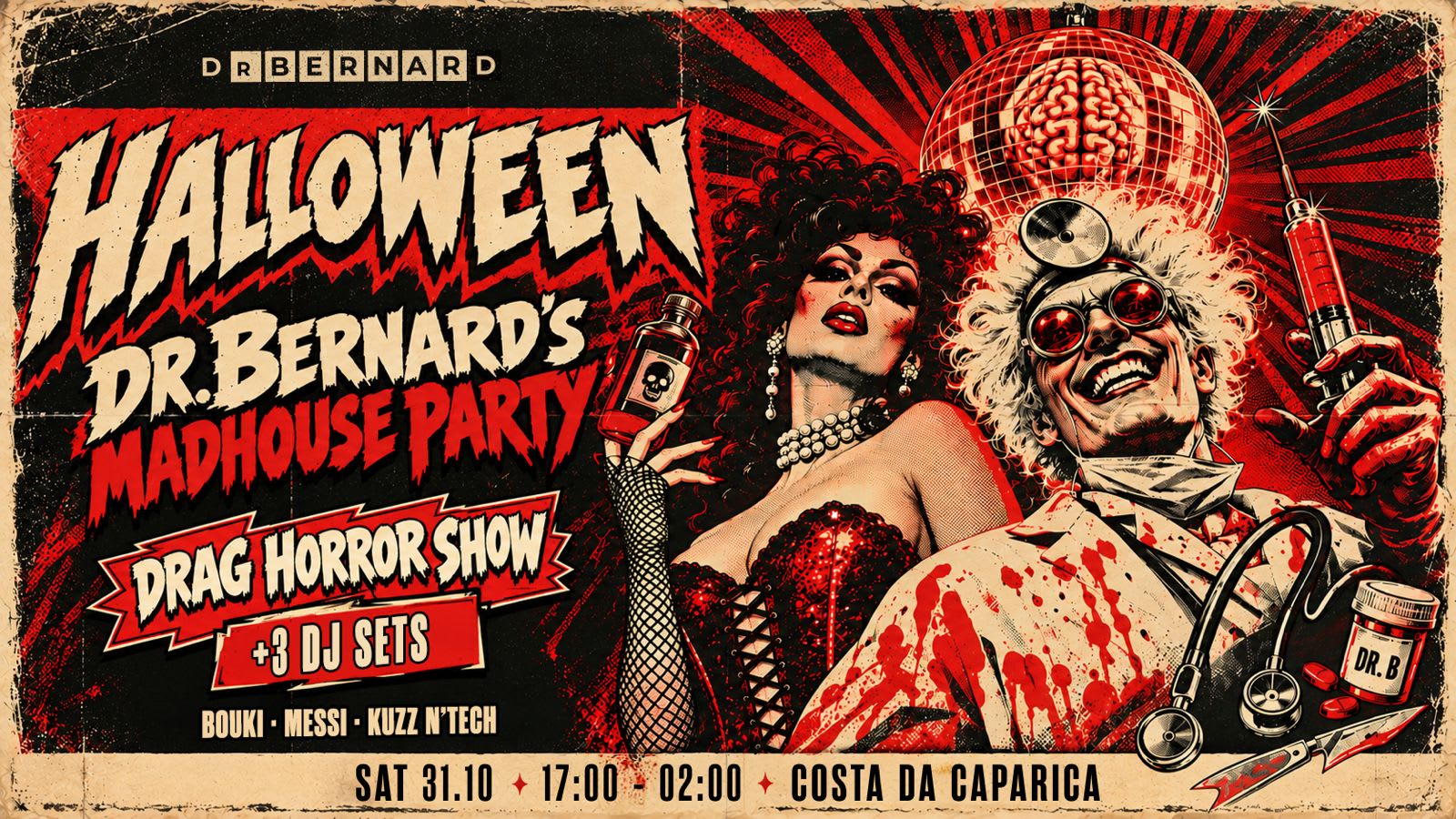 Dr.Bernard’S Madhouse | Halloween Party Cover
