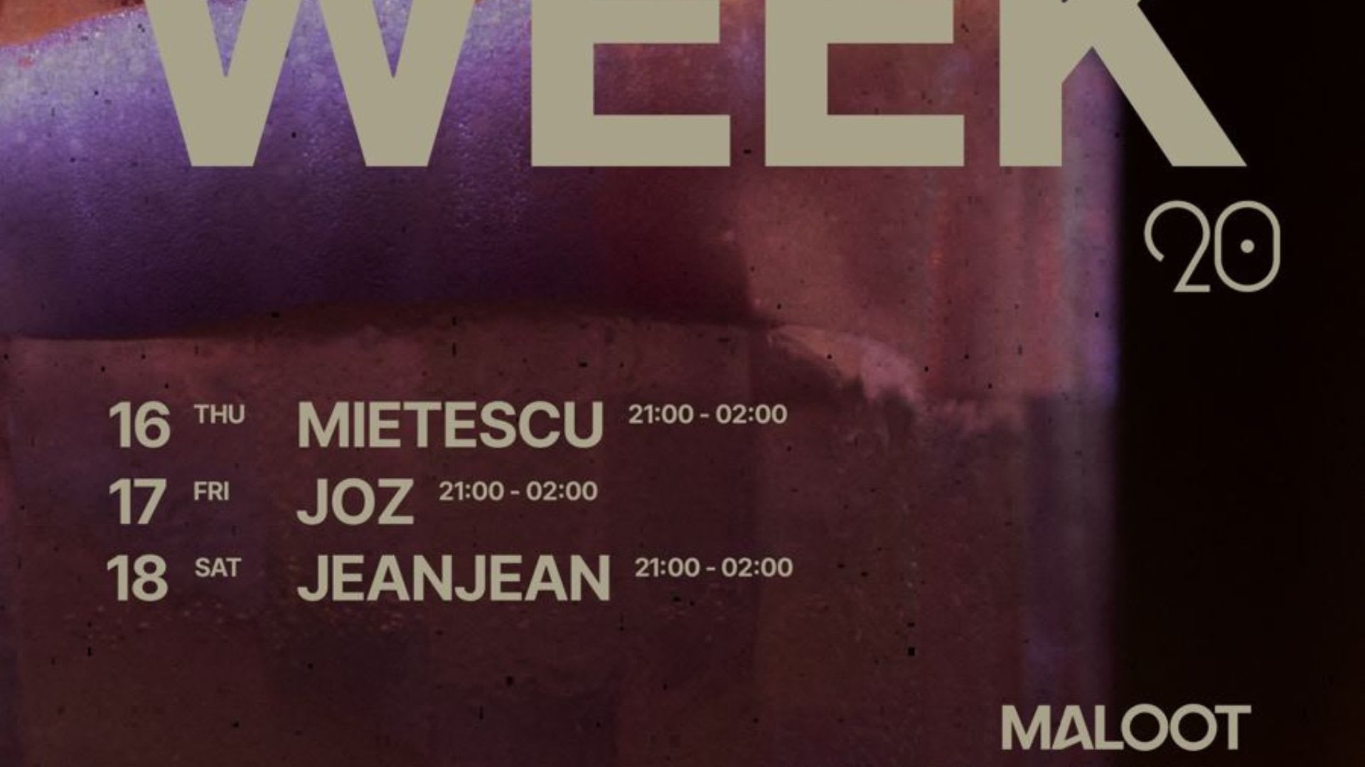 Week 20 : Agenda Cover