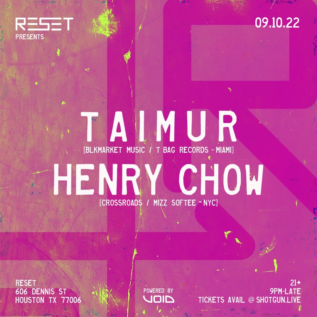 Reset Presents: Taimur And Henry Chow  Cover