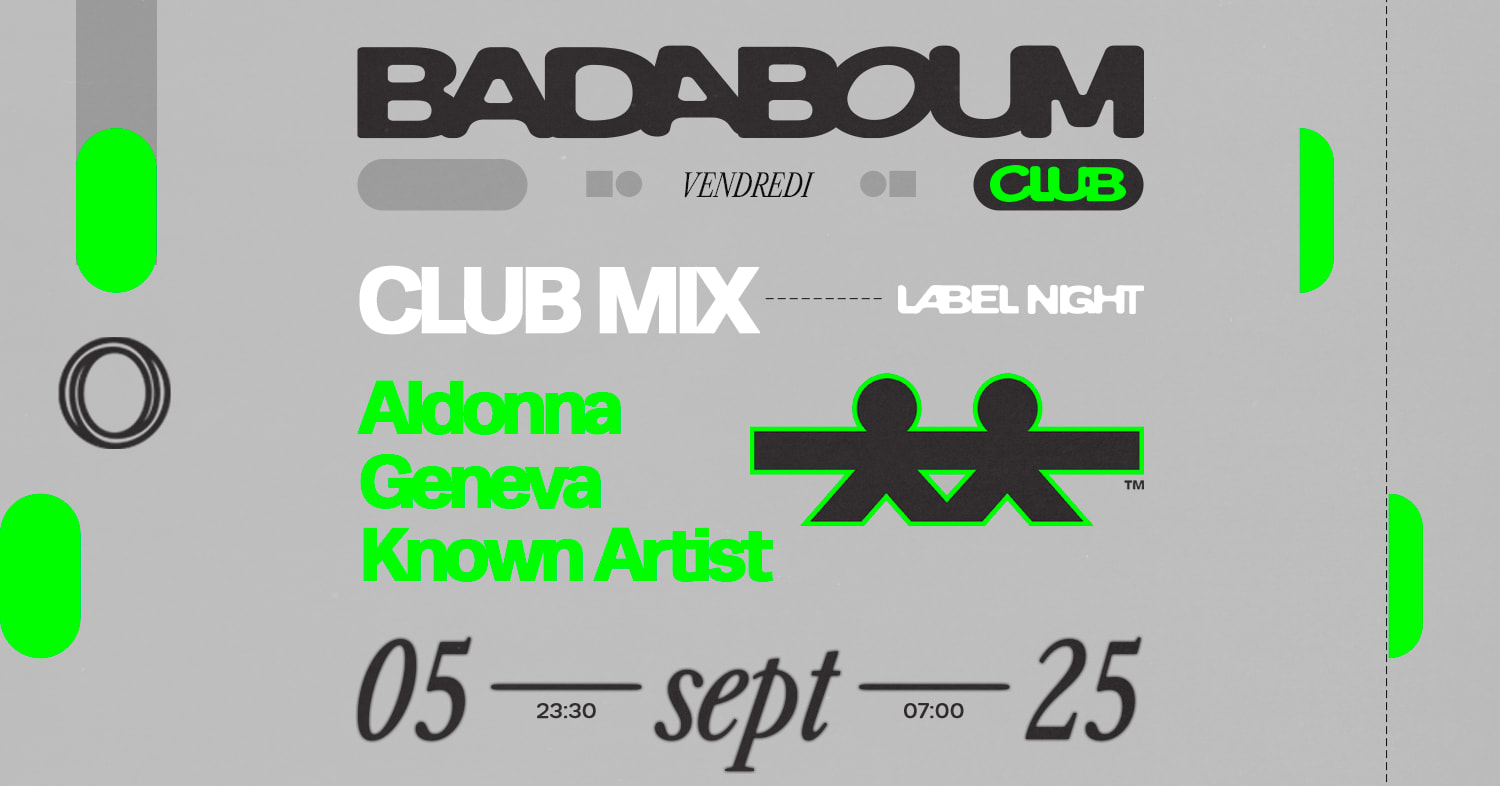 Club — Club MIX Label Night: Aldonna, Knownartist, Geneva Cover