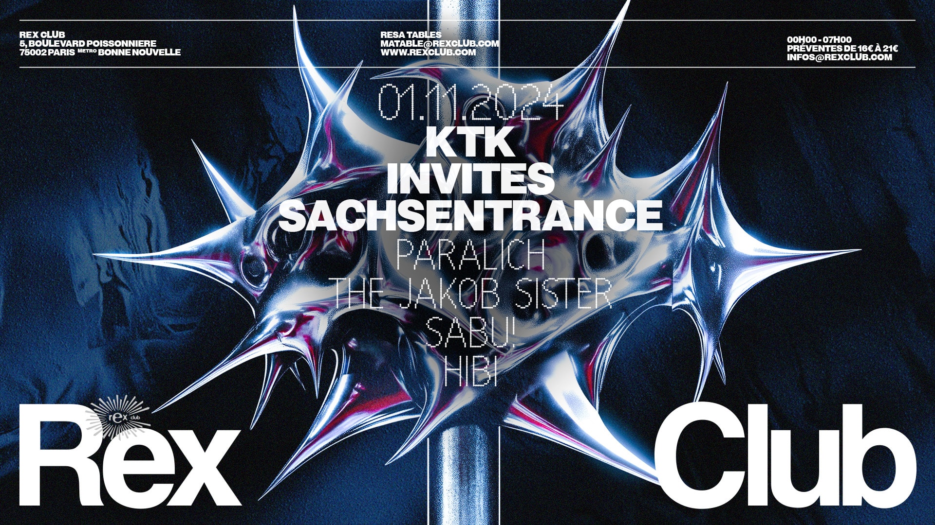 Ktk Invite Sachsentrance: Paralich, The Jakob Sister & More Cover