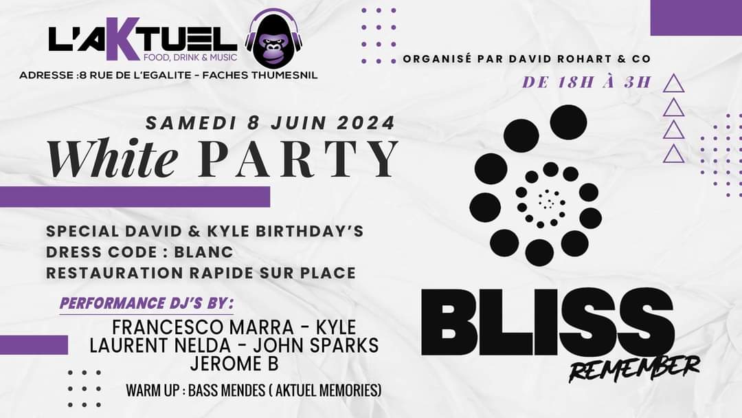 Bliss Remember 2 - White Party Cover