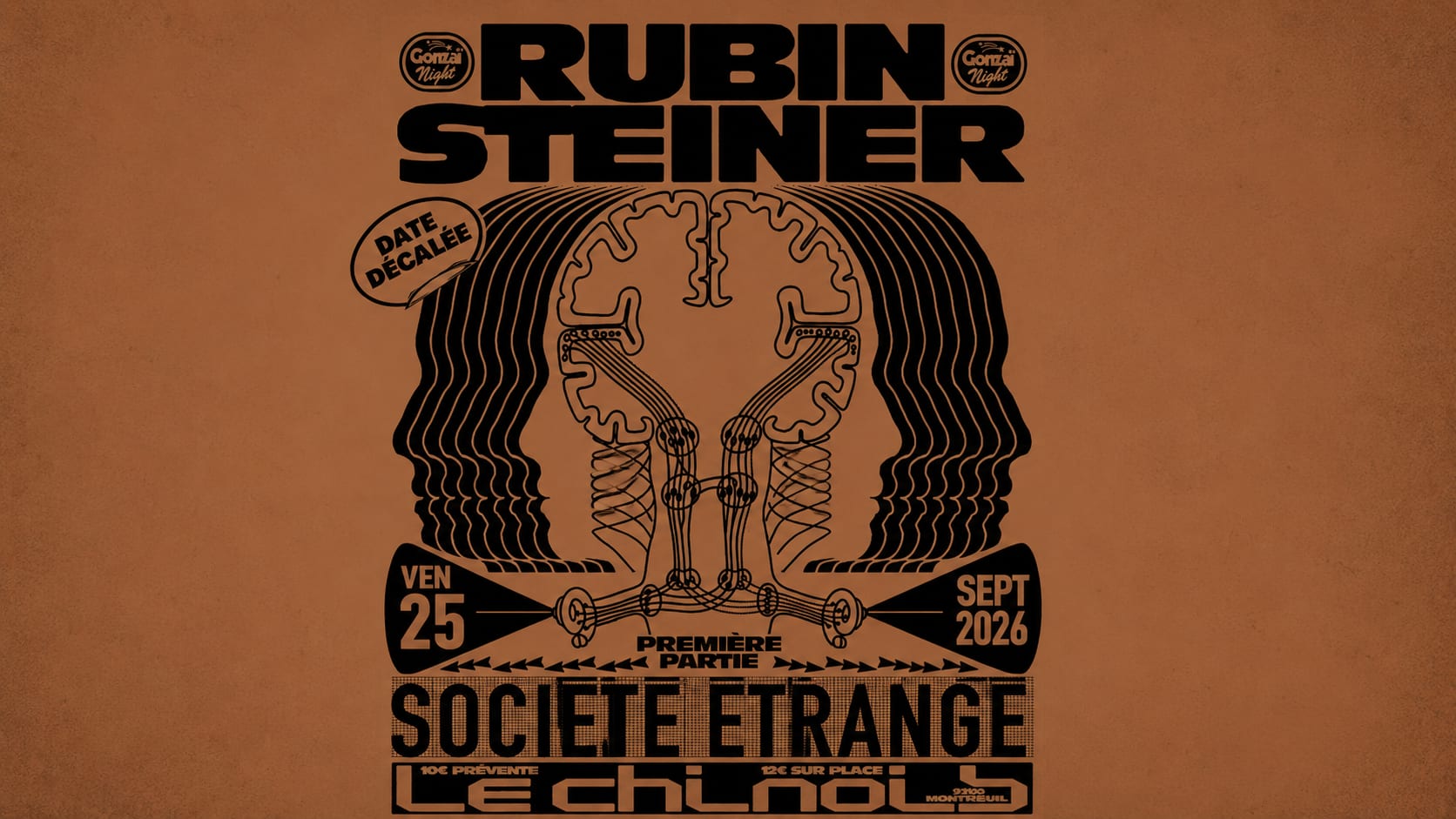 Gonzaï Night : R. Steiner + Société Étrange Cover