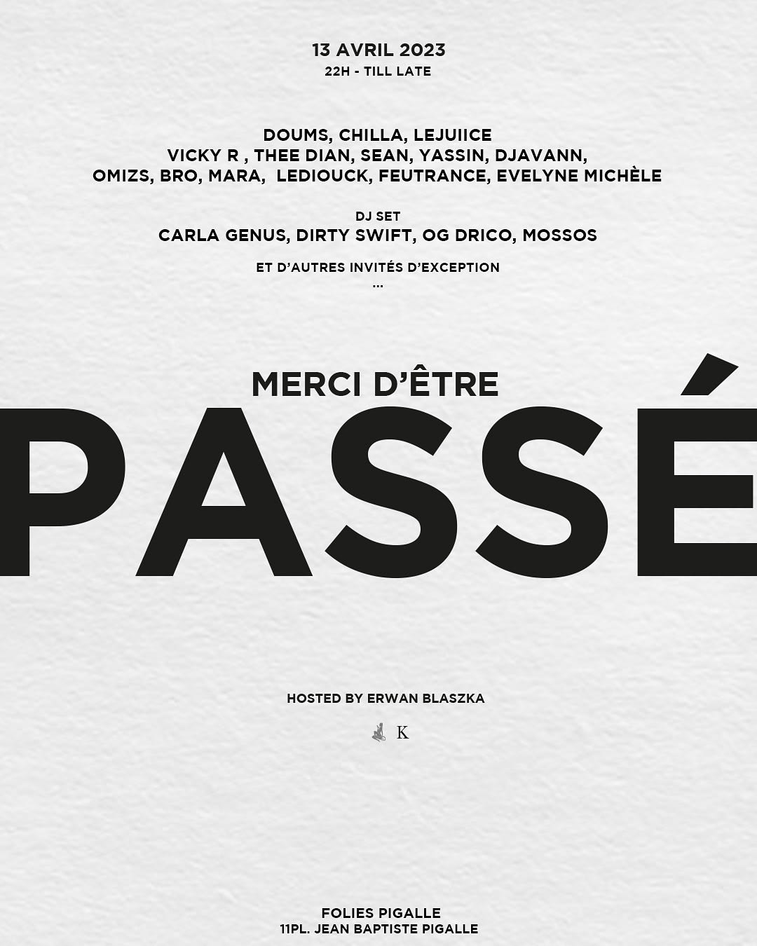 Merci D'être Passé Host By Erwan Blaszka Cover
