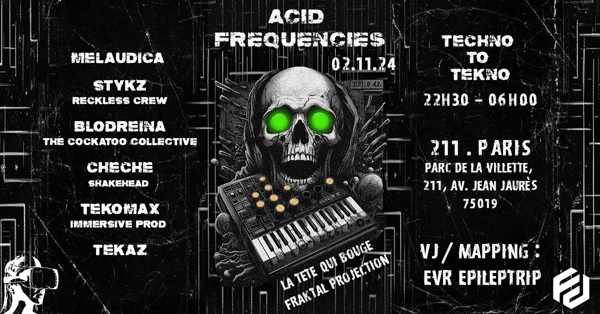 Acid Frequencies : La Tête Qui Bouge X Fraktal Prøjection Cover