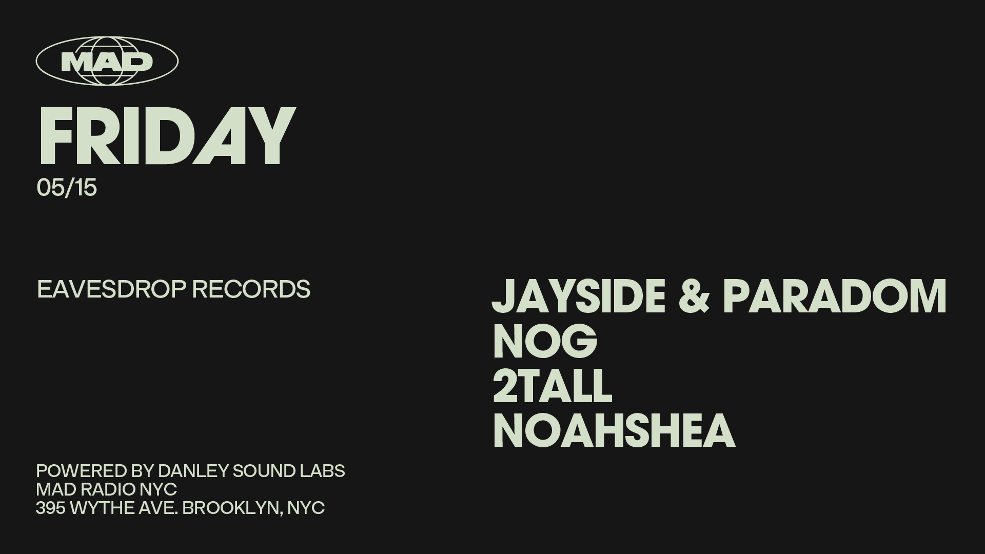 Eavesdrop Records: Jayside & Paradom, Nog, 2tall, Noahshea Cover