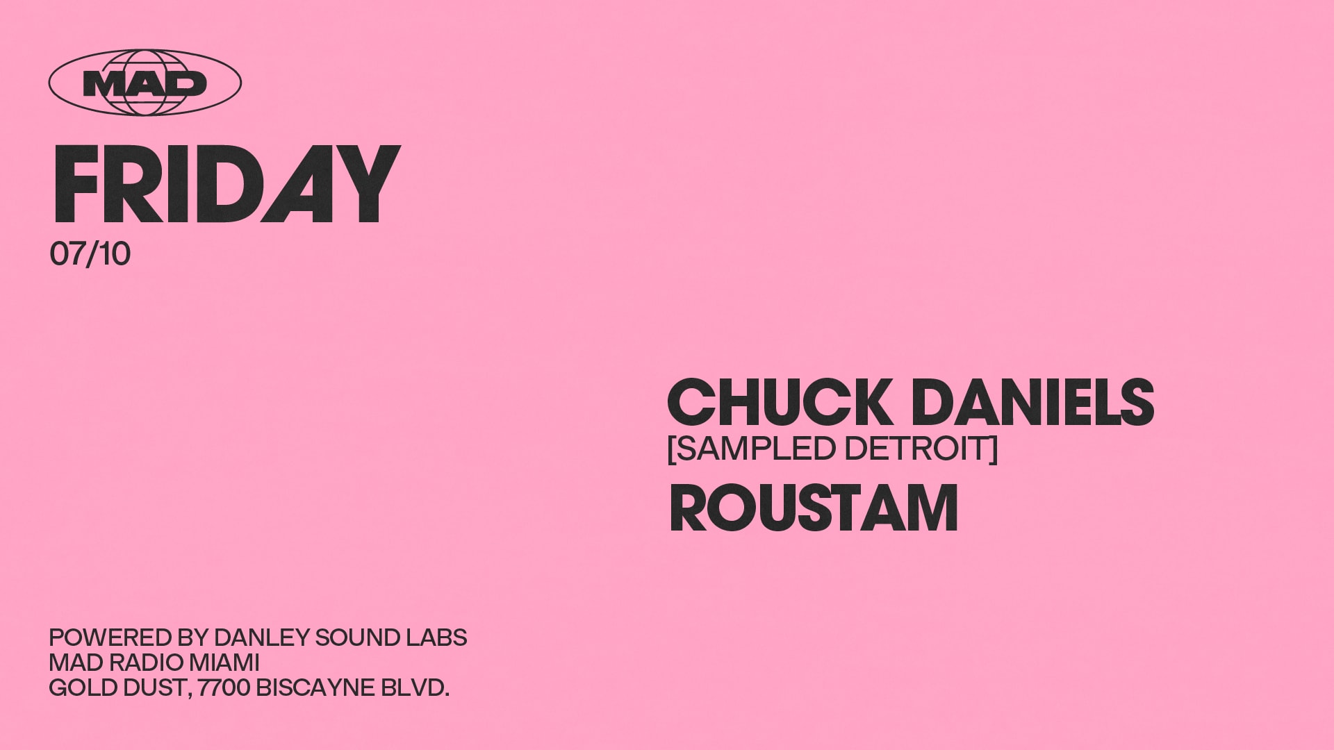 Special Guest: Chuck Daniels / Roustam Cover