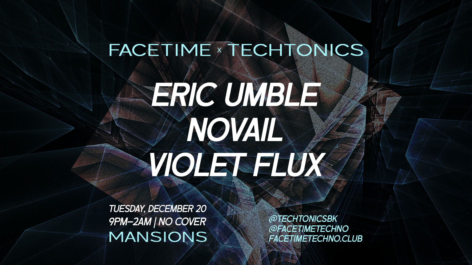 Facetime X Techtonics At Mansions Cover