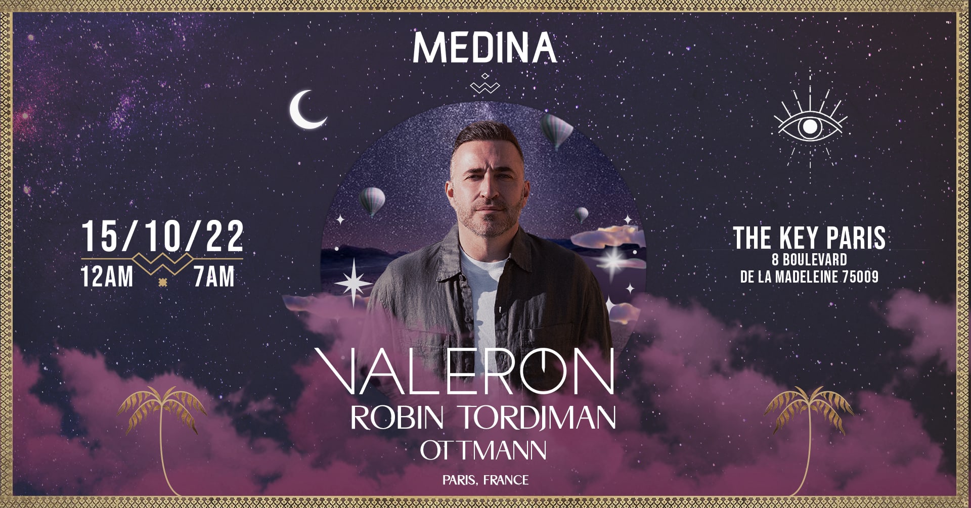 Medina | Valeron + Robin Tordjman | Samedi 15 Oct | The Key Paris  Cover