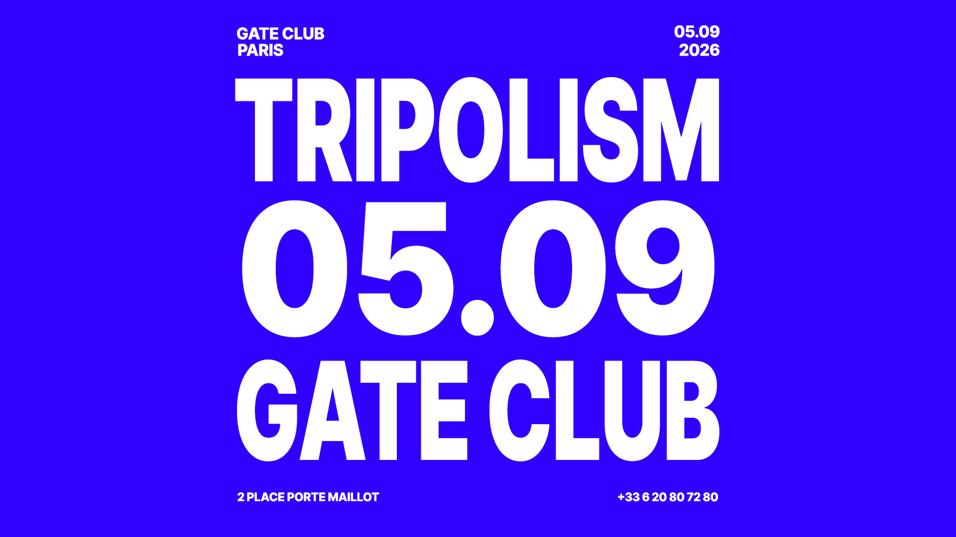 Tripolism At Gate Club Paris - Opening Weekend Cover