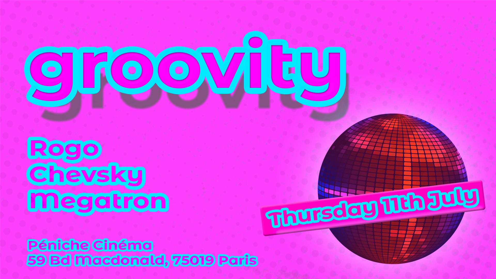 Groovity @ La Péniche Cinéma Cover
