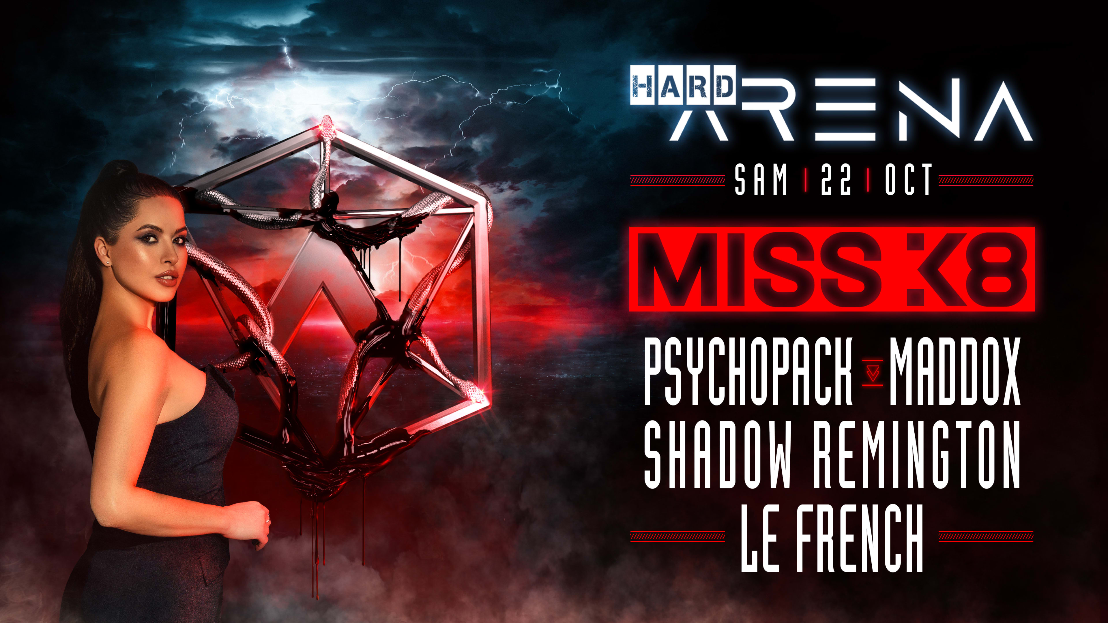 Hardarena W/ Miss K8, Le French, Psychopack, Maddox  Cover