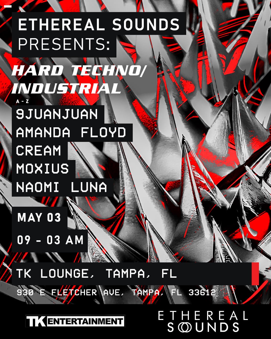 Ethereal Sounds Presents: Hard Techno/Industrial Night Cover