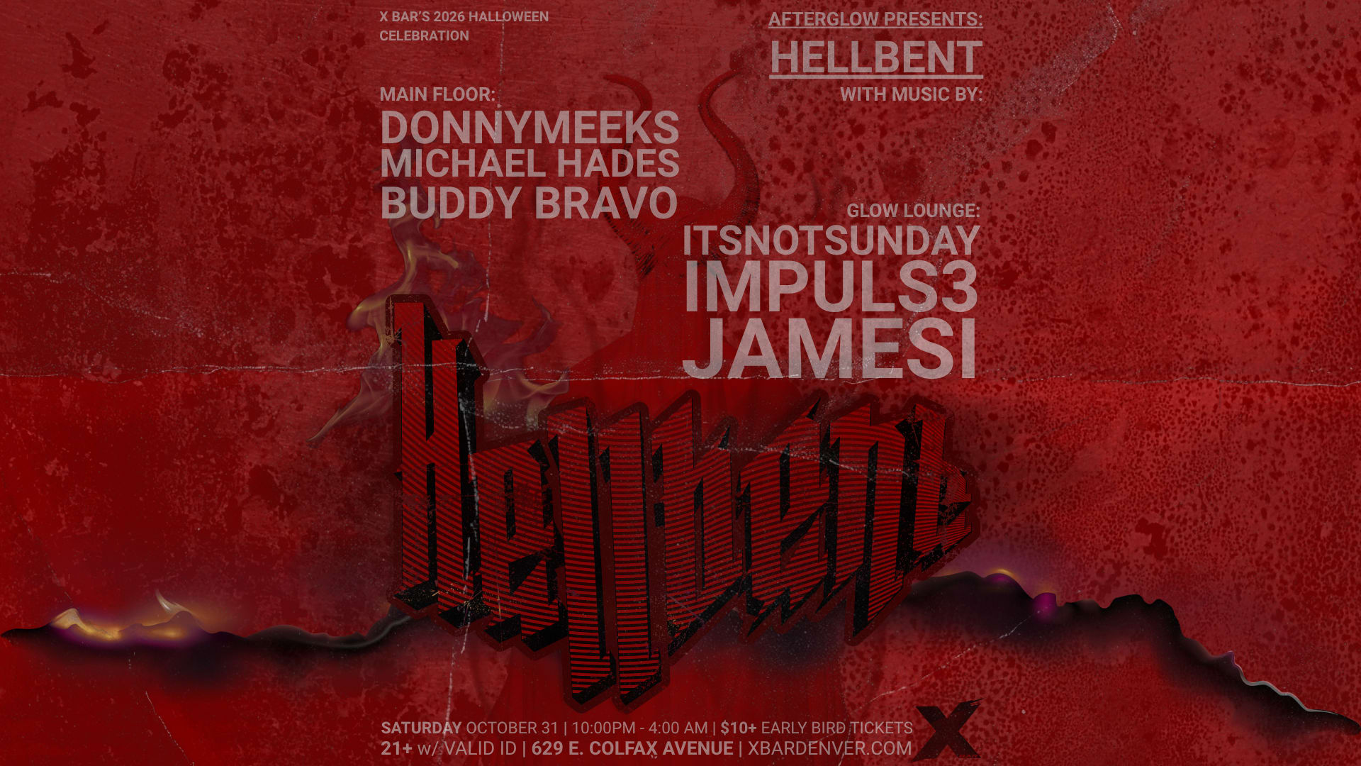 Afterglow Presents: Hellbent | Halloween 2026 Cover