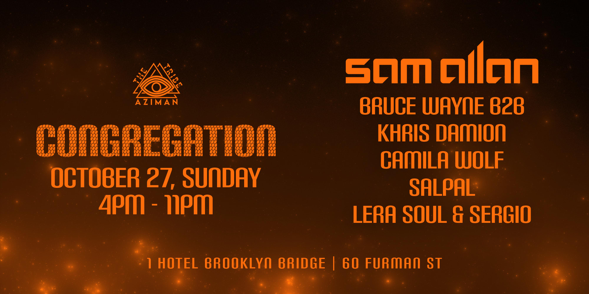 Congregation Halloween Brooklyn Bridge Sunset Rooftop Party Cover
