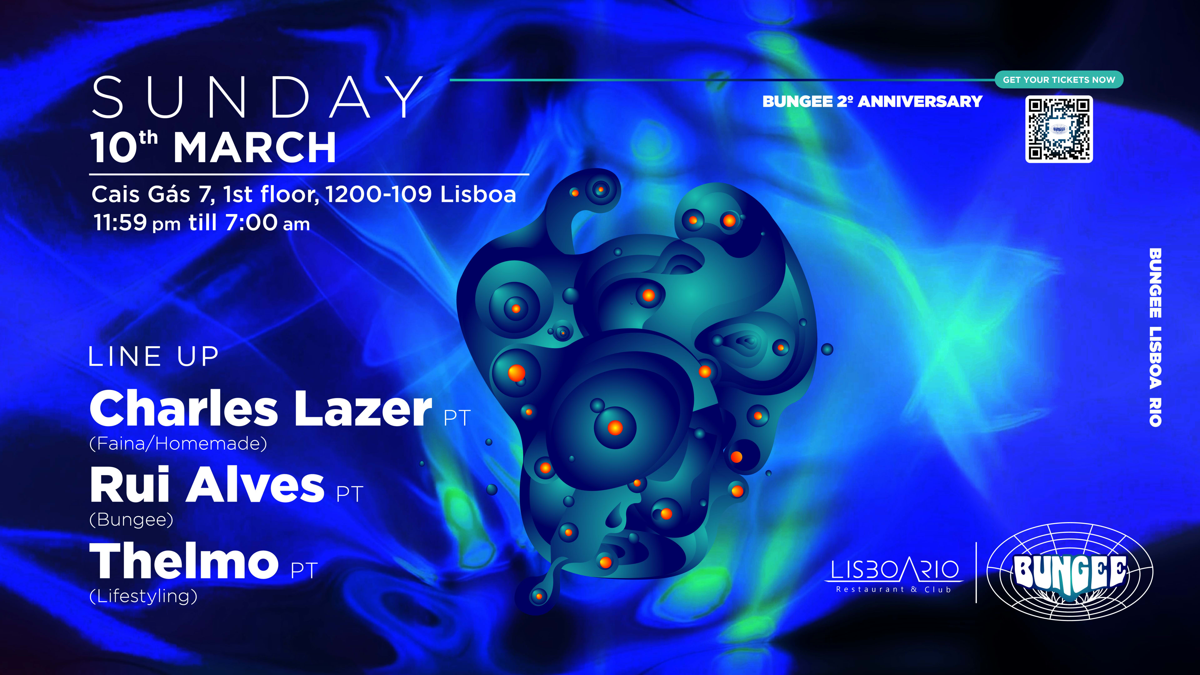 Charles Lazer • Thelmo • Rui Alves | Sun 10 Mar • Lisboa Rio Cover