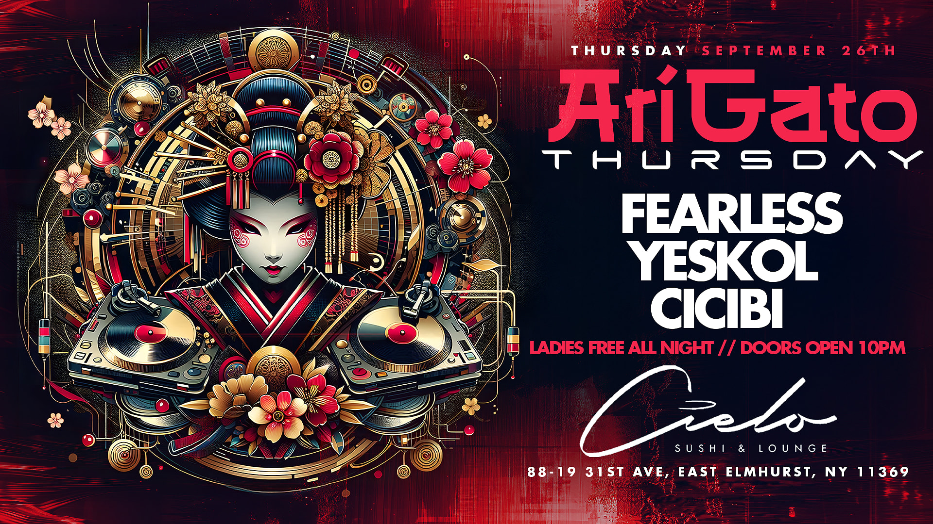 Arigato Thursday’S W/ Fearless, Yeskol , Cicibi 9.26.24 Cover