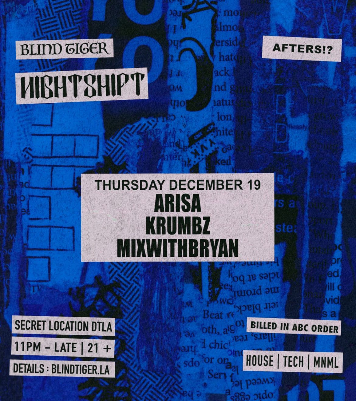 Nightshift Afterhours Cover
