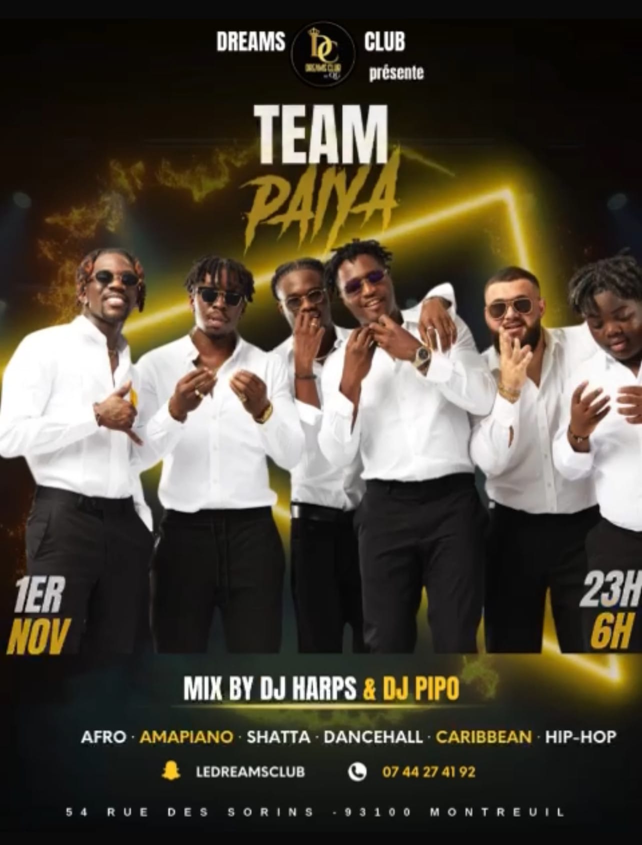 Dreams Club X Team Paiya (Carrés Vip) Cover