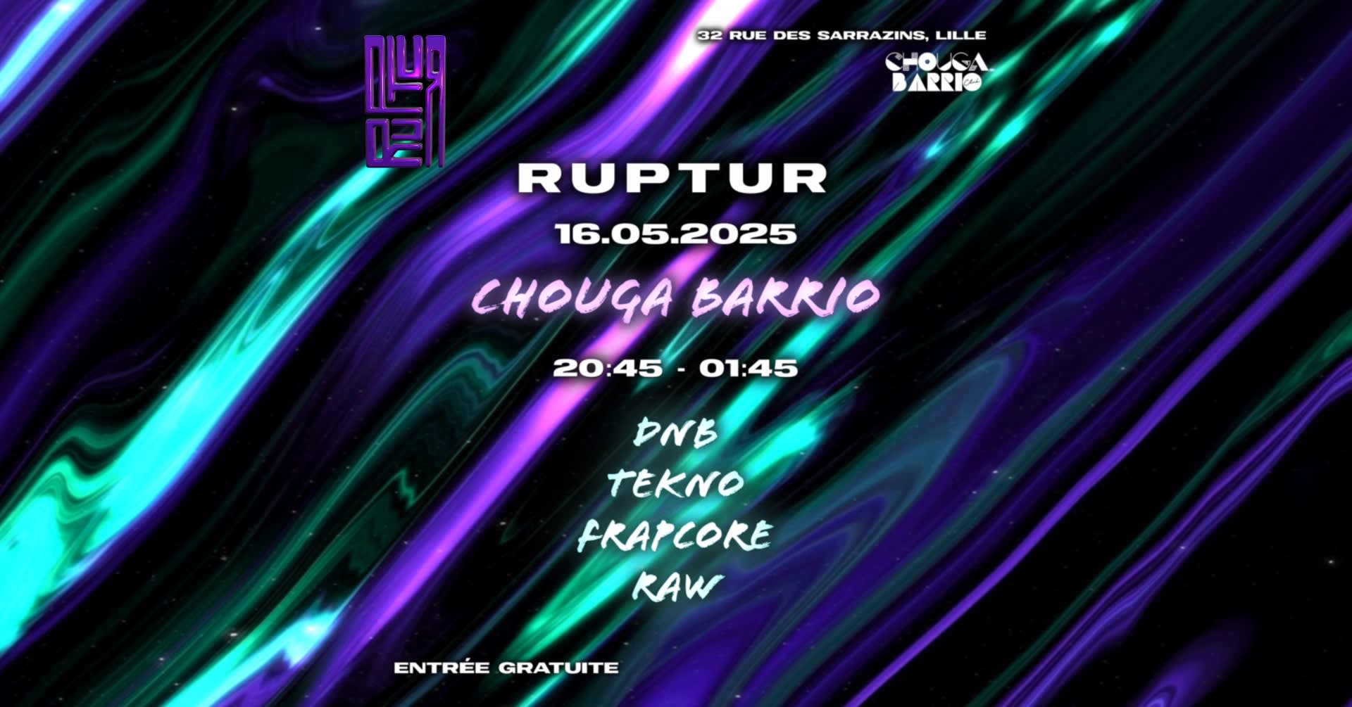 Dnb Tekno Frapcore Rawstyle @ Chouga Barrio X Ruptur Cover